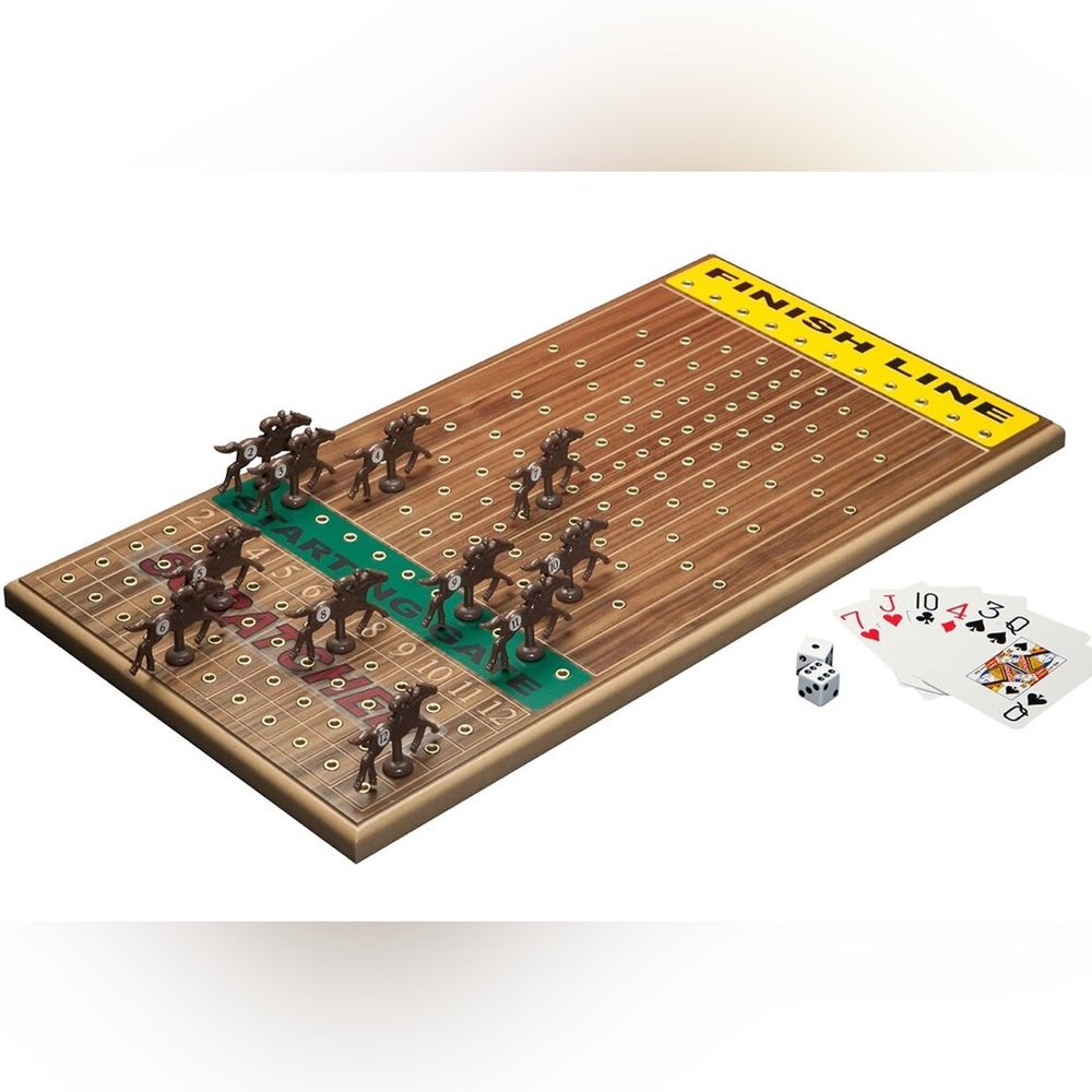 Across The Board Horseracing Game Made In USA-Excellent Condition-Damaged Box